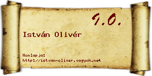 István Olivér névjegykártya