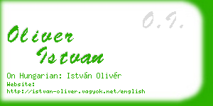 oliver istvan business card